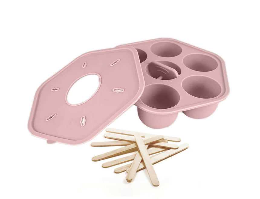 Cherub Baby Silicone Freezer Tray & Icy Pole Moulds - Dusty Rose