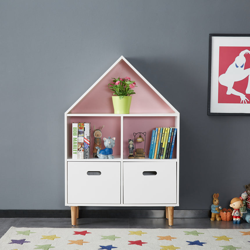 ALL 4 KIDS White Ivy Low Kids Bookcase Storage Unit