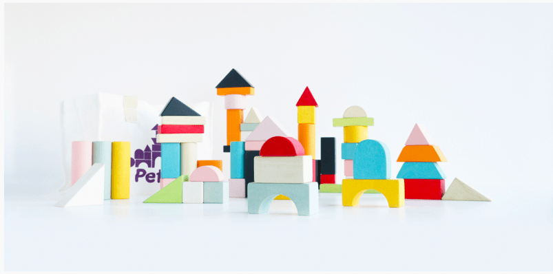 Le Toy Van Petilou 60 piece Building Blocks Set & Bag