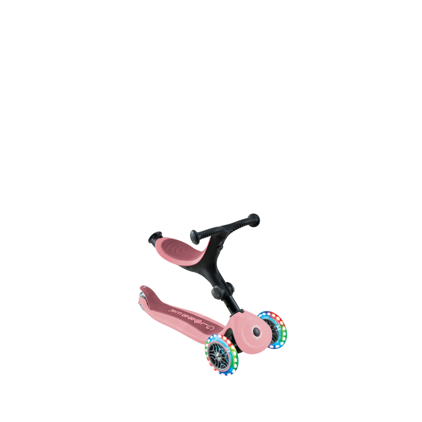 Globber Go Up Active Lights 360 Scooter - Pastel/Deep Pink