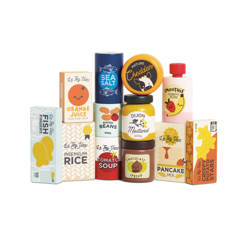 Le Toy Van Supermarket Grocery Weekly Shop - 12 Piece