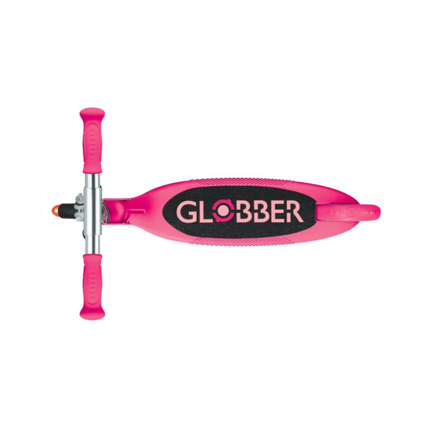 Globber FLOW FOLDABLE JUNIOR Scooter with lights - Pastel Pink/ Fuchsia