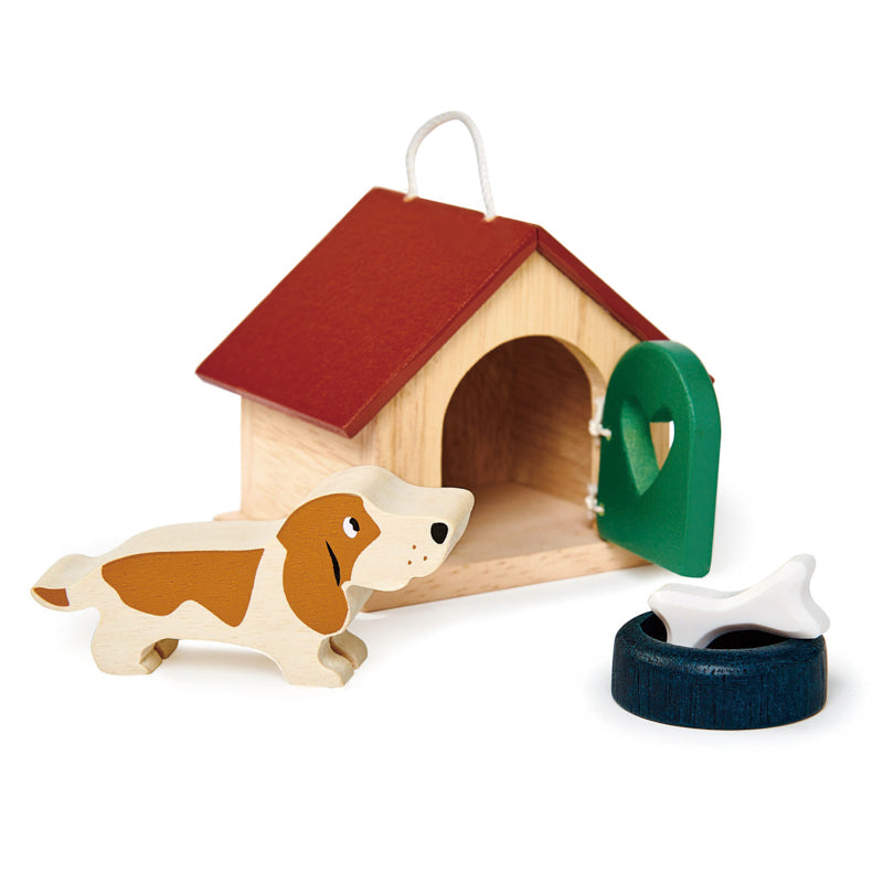Tender Leaf Toys Dollhouse Pet Dog Kennel Set