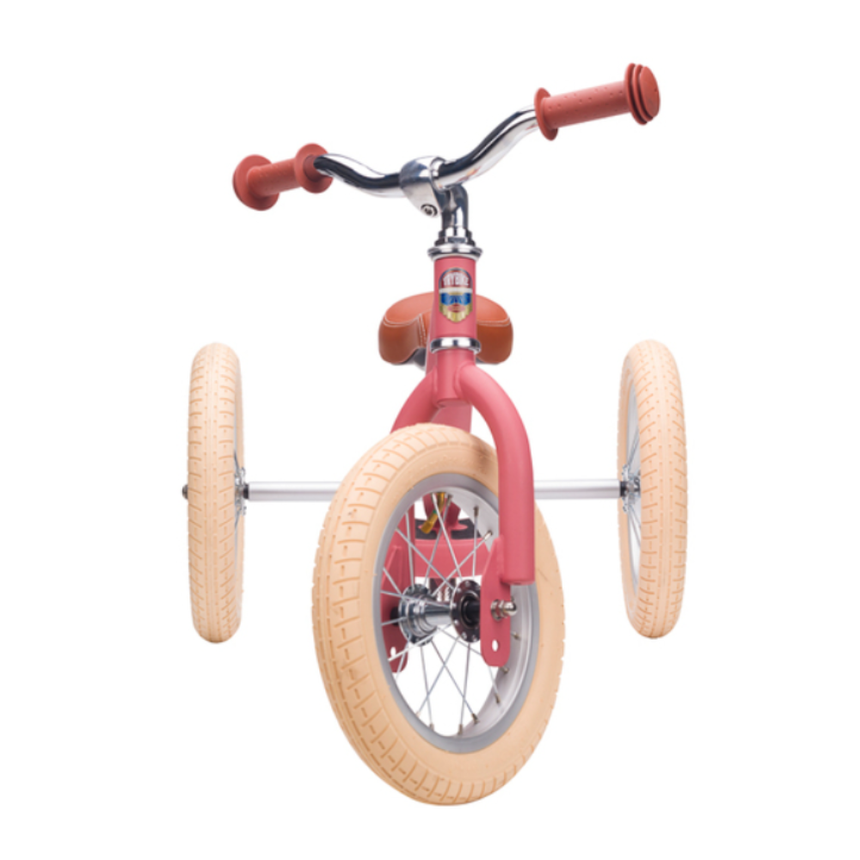 Trybike 2 in 1 Steel Balance Bike & Tricycle – Vintage Pink