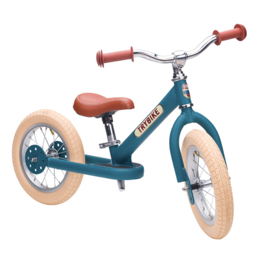 Trybike 2 in 1 Steel Balance Bike & Tricycle – Vintage Blue