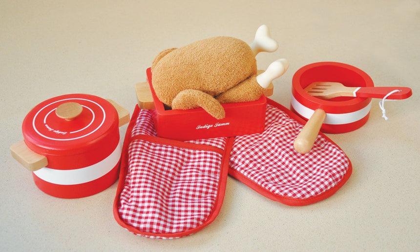 Indigo Jamm Pretend Pots N Pans Red