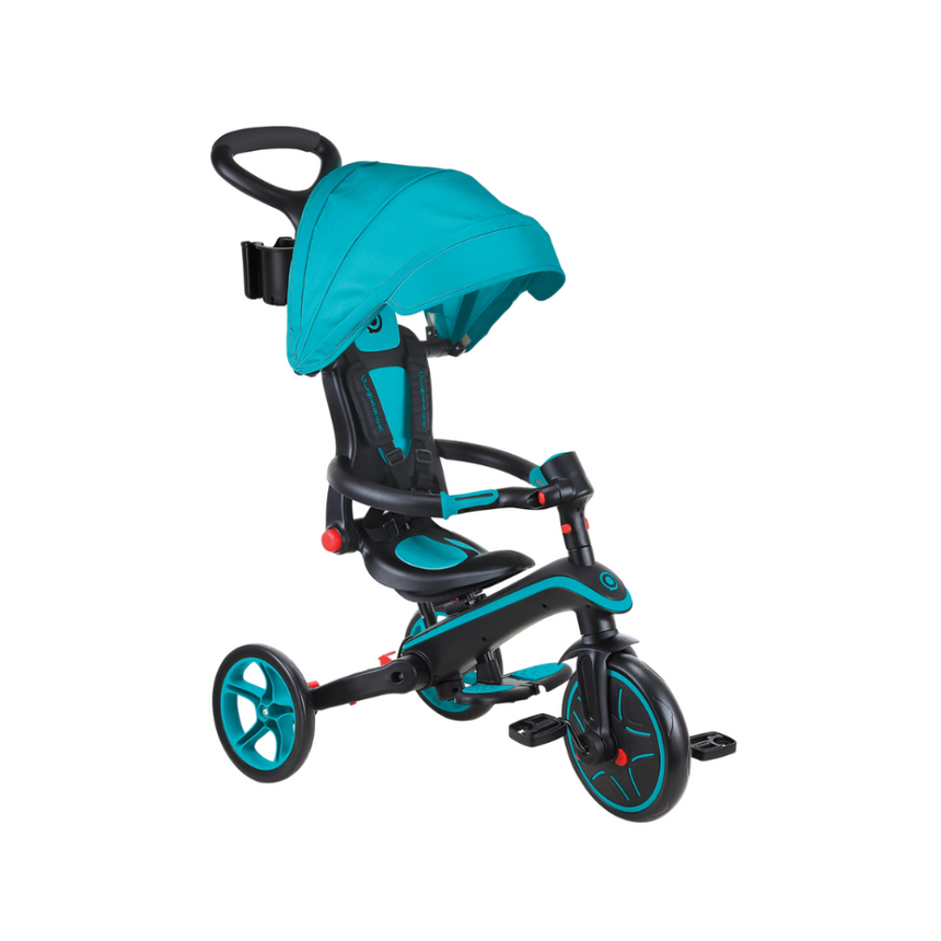 Globber EXPLORER 4 in 1 Foldable Trike - Teal