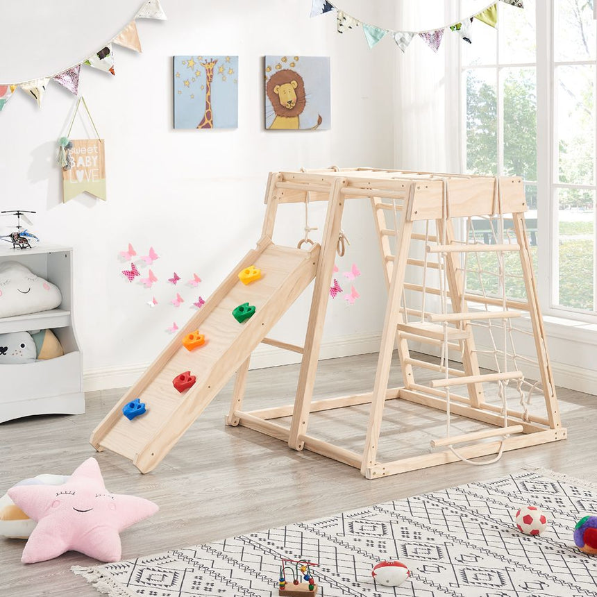 All 4 Kids Hudson Timber Pikler Baby Activity Play Center
