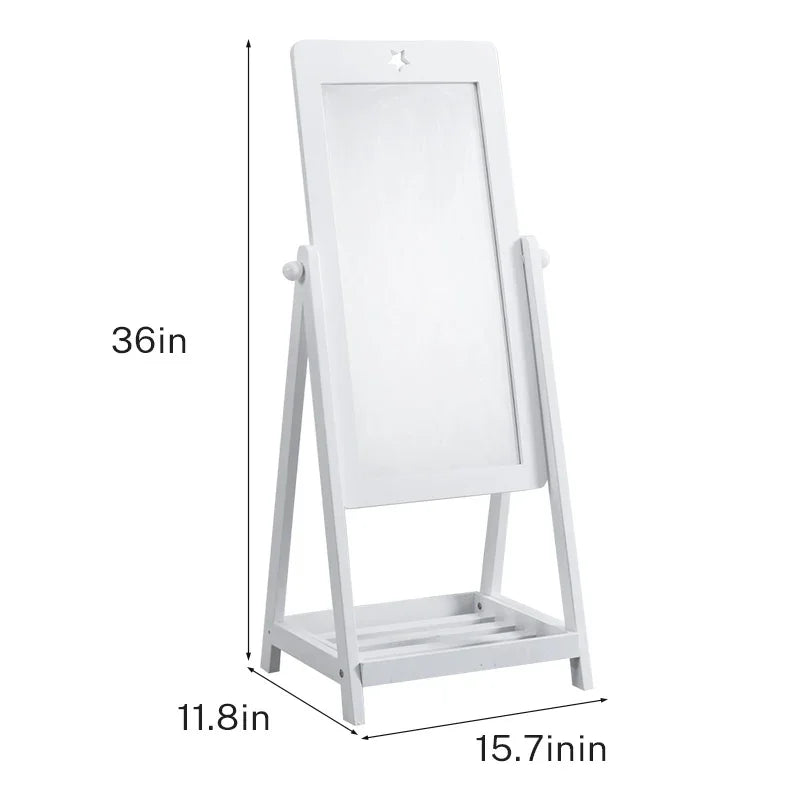 ALL 4 KIDS Gloria White Girls Wooden Standing Mirror