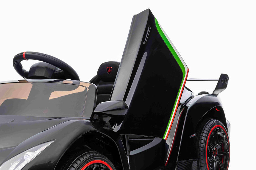 All 4 Kids Licensed Lamborghini Veneno Roadster Electrical Ride on Car - Black
