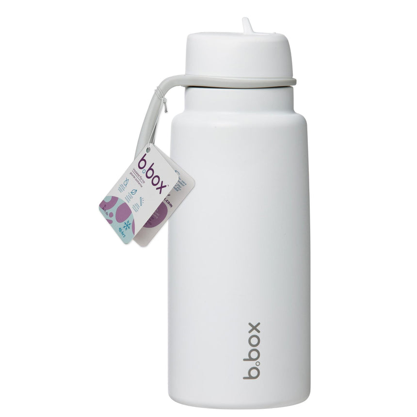 B.Box 1L Insulated Flip Top Drink Bottle - White Out