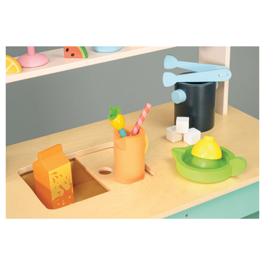 Tender Leaf Toys Pretend The Juice Bar Drinks Trolley