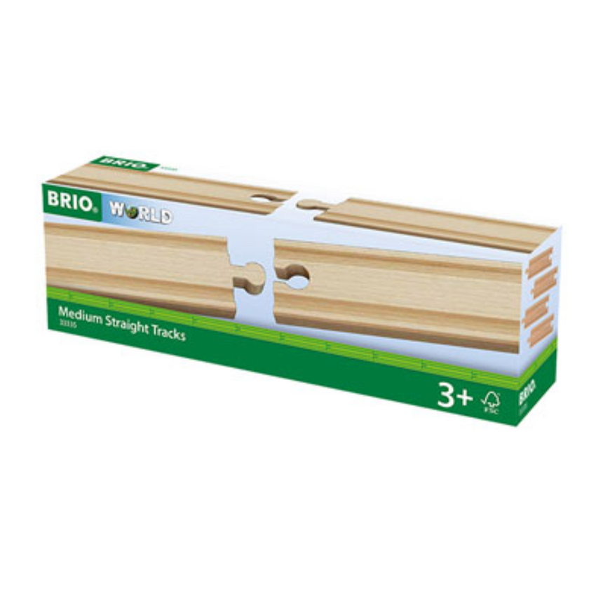 BRIO Medium Straight Tracks 4 pieces