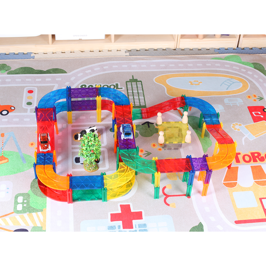 MNTL Classic Magnetic Car Track Set 108 Pcs