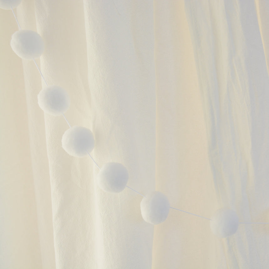 All 4 Kids Tulip Nursery Canopy with Tassel - White