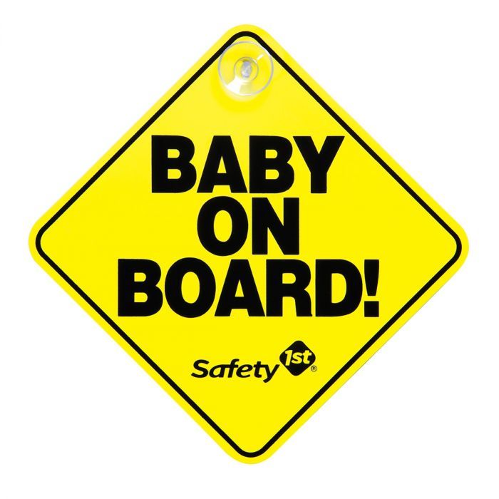Safety 1st Baby on Board Sign - Yellow