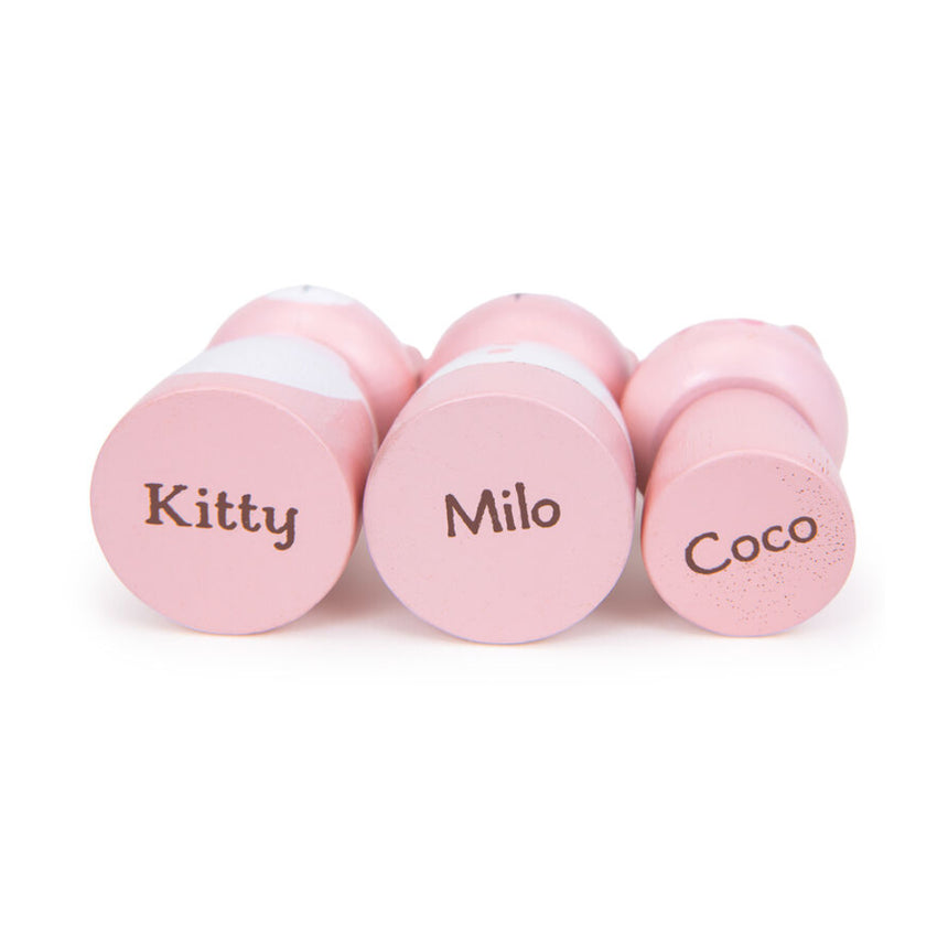 Tender Leaf Toys Wooden Kitty's Milkshake Van