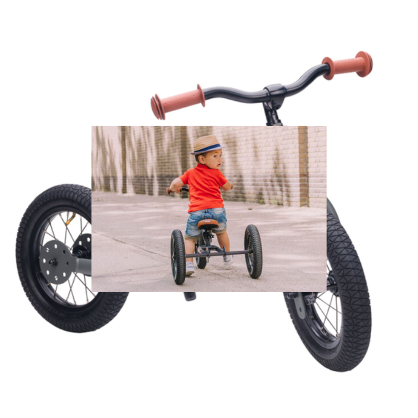 Trybike 2 in 1 Steel Balance Bike & Tricycle – Vintage Grey