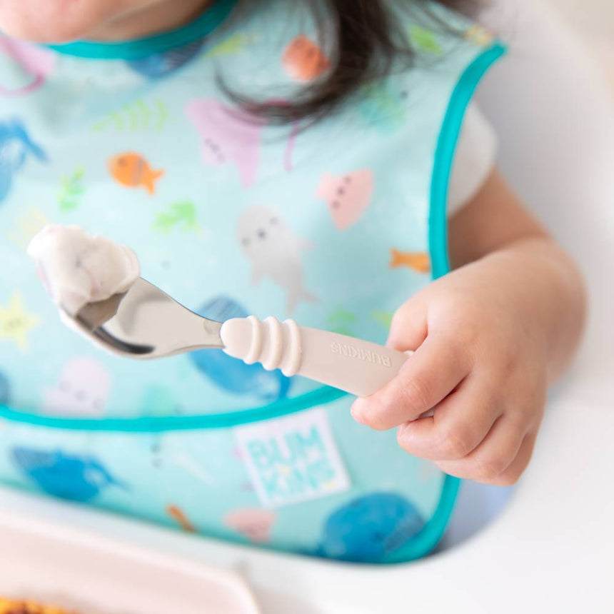 Bumkins Spoon and Fork - Sand