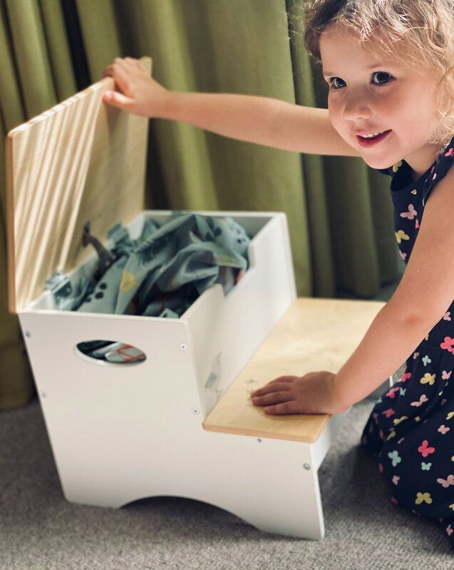 Tender Leaf Toys Kids Wooden Forest Step Stool