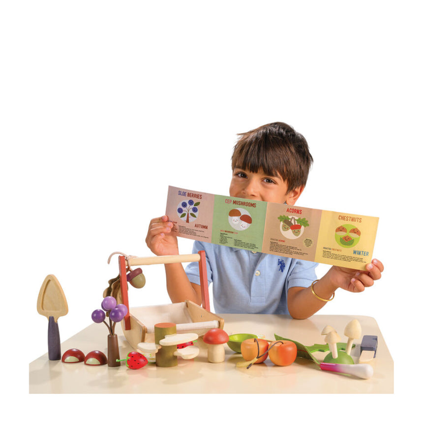 Tender Leaf Toys Pretend Wild Wood Foraging Trug (Basket)