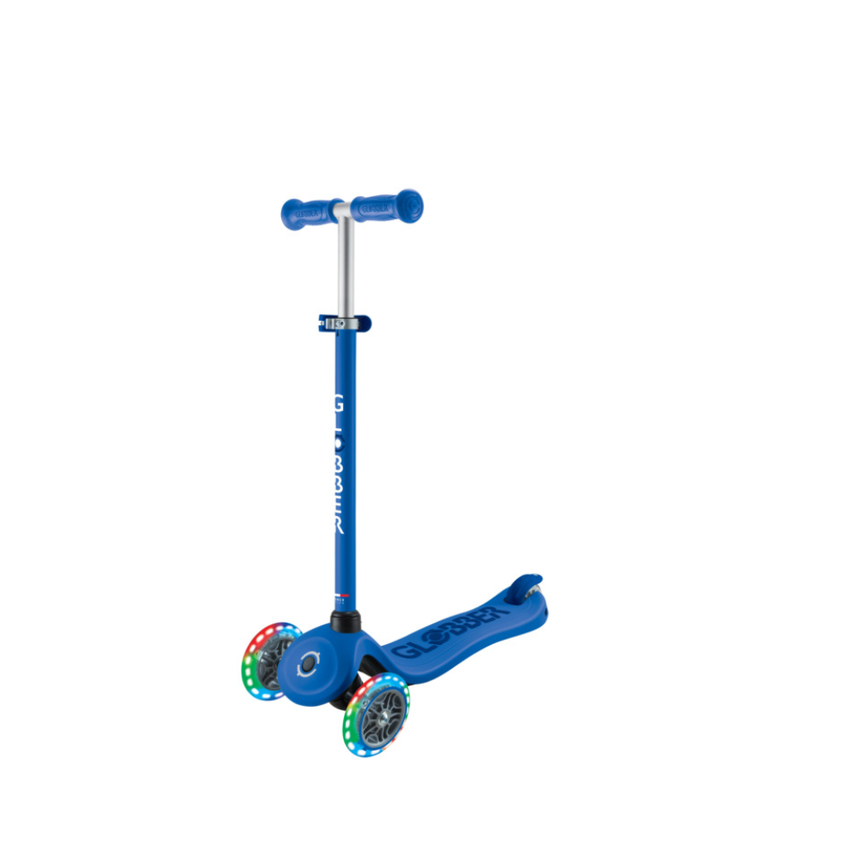 Globber Go Up Sporty Lights Convertible Scooter - Navy Blue/ Dark Navy Blue