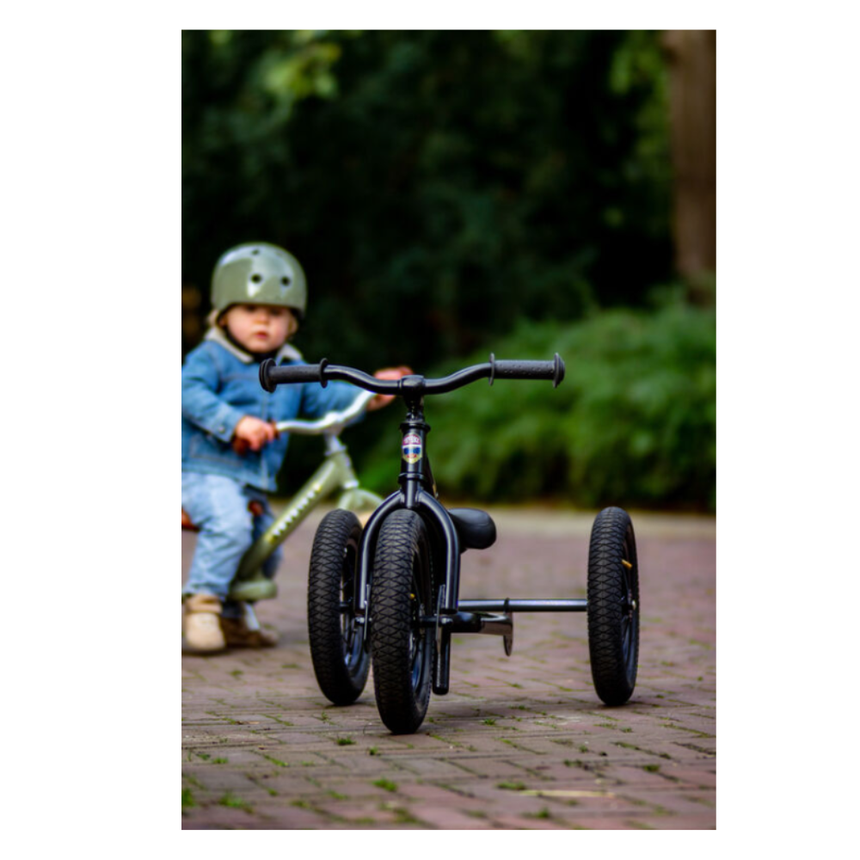 Trybike 2 in 1 Steel Balance Bike & Tricycle – Vintage Black