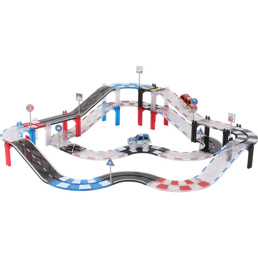 MNTL Classic Magnetic Track Car Set 101 Pcs