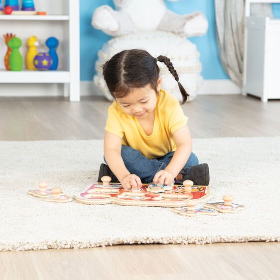 Melissa & Doug Large Farm Jumbo Knob Puzzle - 8pc