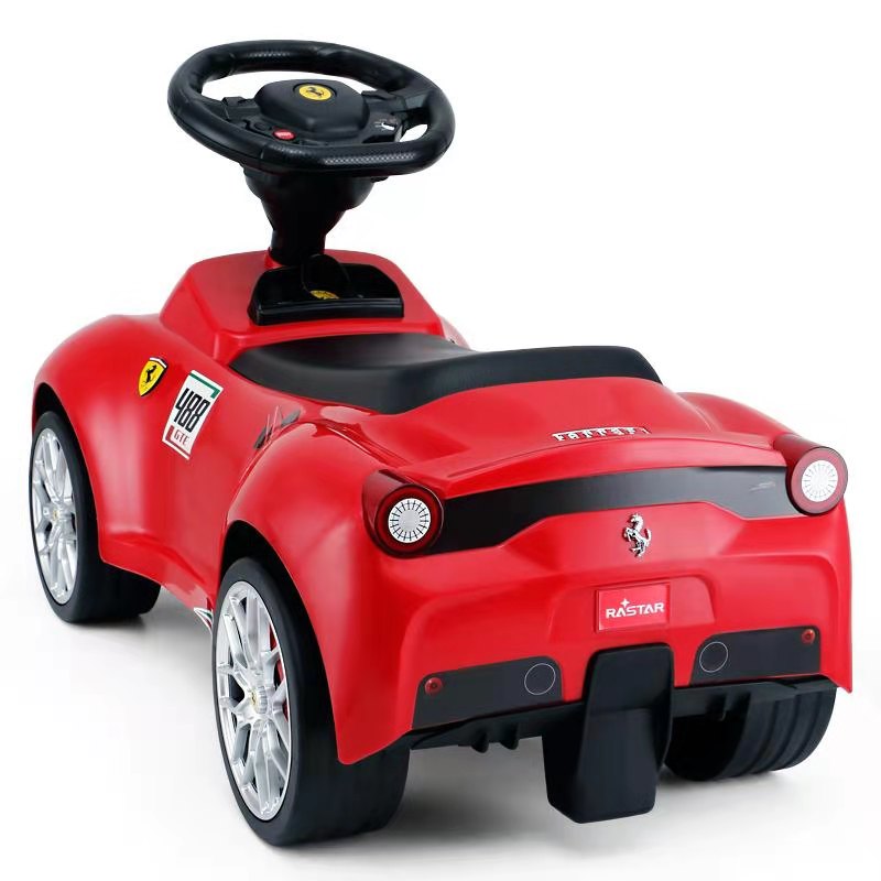 Rastar 83500 Ferrari 458 kids push car interior with steering wheel