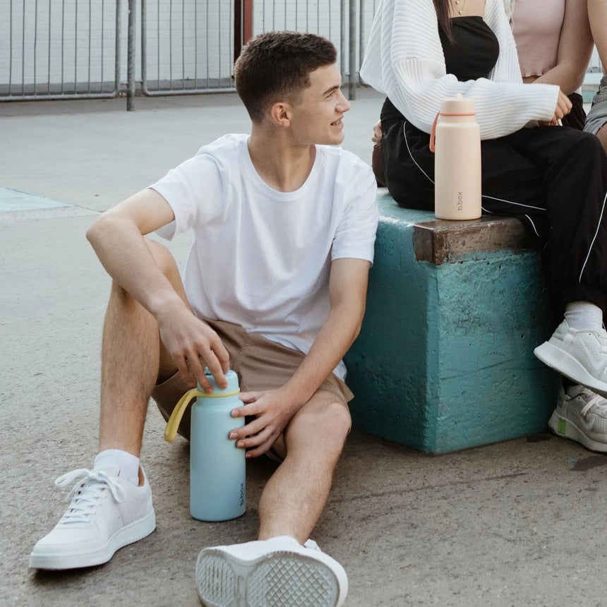 B.Box 1L Insulated Flip Top Drink Bottle - Lime Time