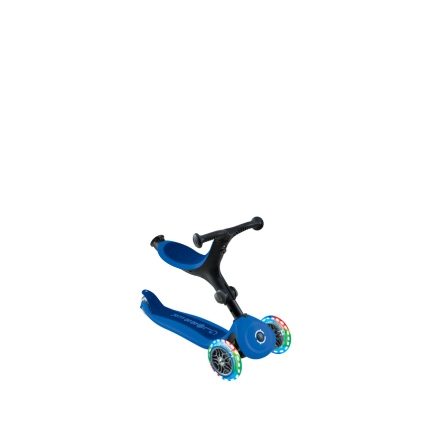 Globber GO UP ACTIVE Scooter with Lights - Navy Blue/ Dark Blue
