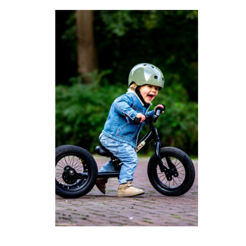 Trybike 2 in 1 Steel Balance Bike & Tricycle – Vintage Black