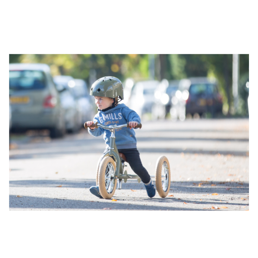 Trybike 2 in 1 Steel Balance Bike & Tricycle – Vintage Green