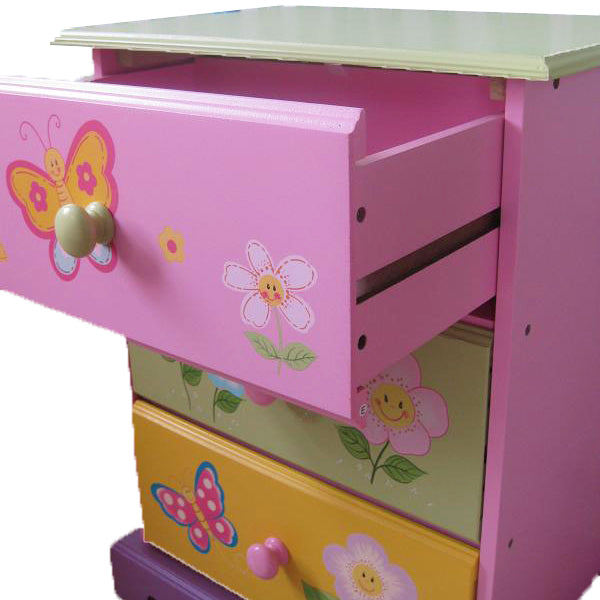 ALL 4 KIDS Olivia the Fairy Girl’s 3 Drawer Bedside Table