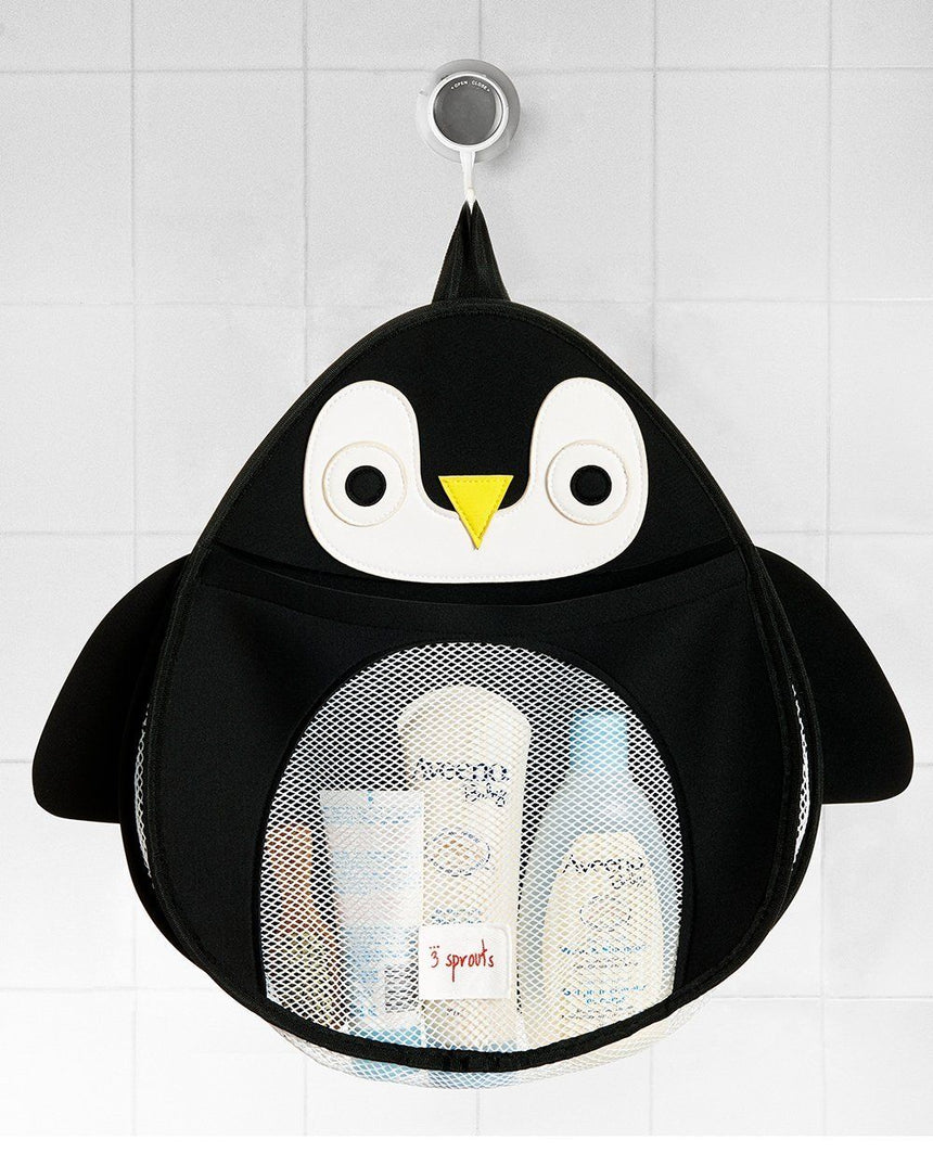 3 Sprouts Bath Storage - Black Penguin