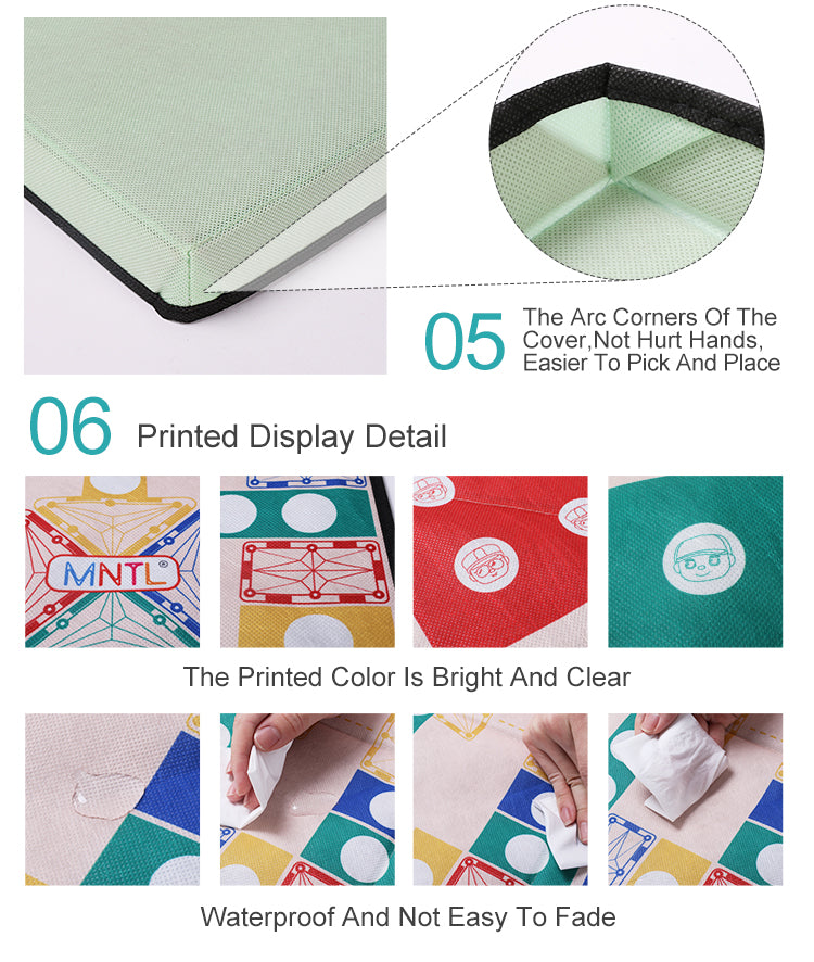 MNTL Storage Bin & Interactive Play Mat - Aeroplane Chess Theme