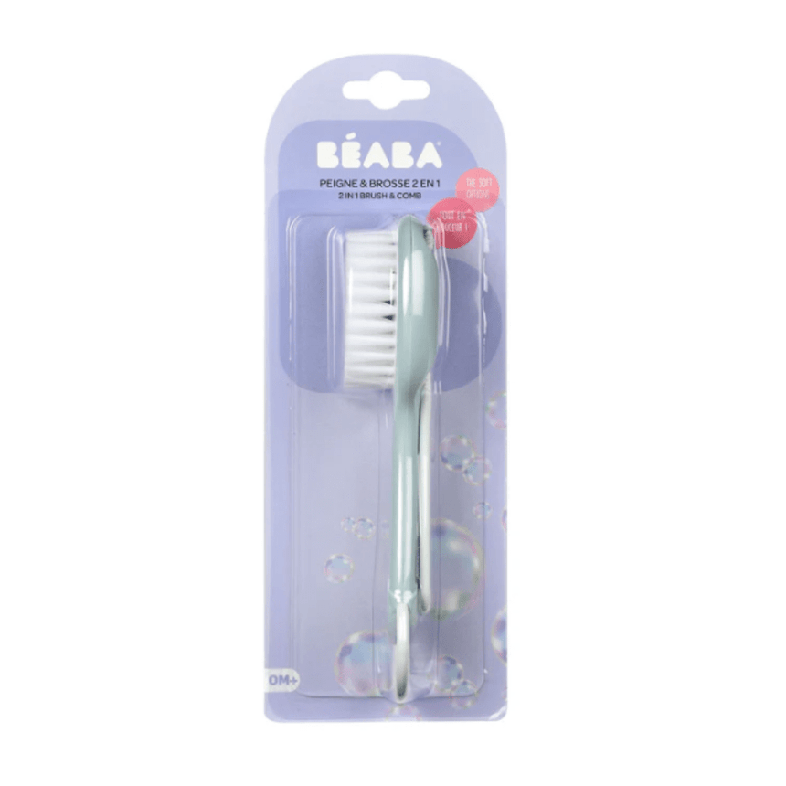 Beaba Baby Brush & Comb - Green Blue