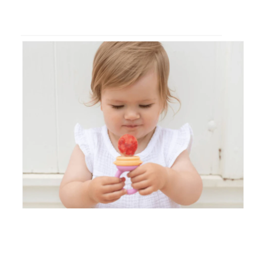 Cherub Baby Silicone Fresh Food Feeder & Teether Peach Blush