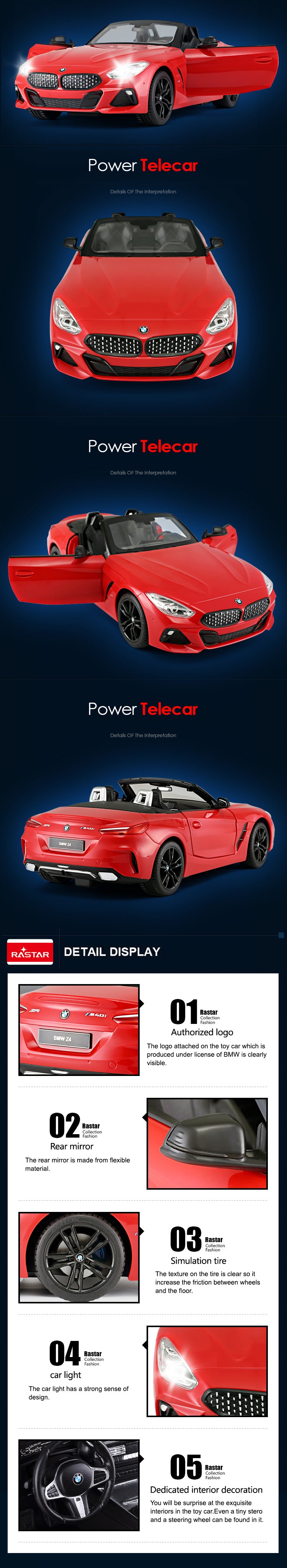 Rastar Licensed 1:14 Radio Control Car - BMW Z4