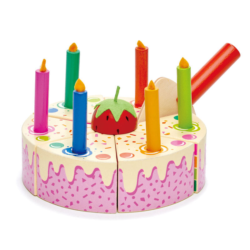Tender Leaf Toys Pretend Rainbow Birthday Cake