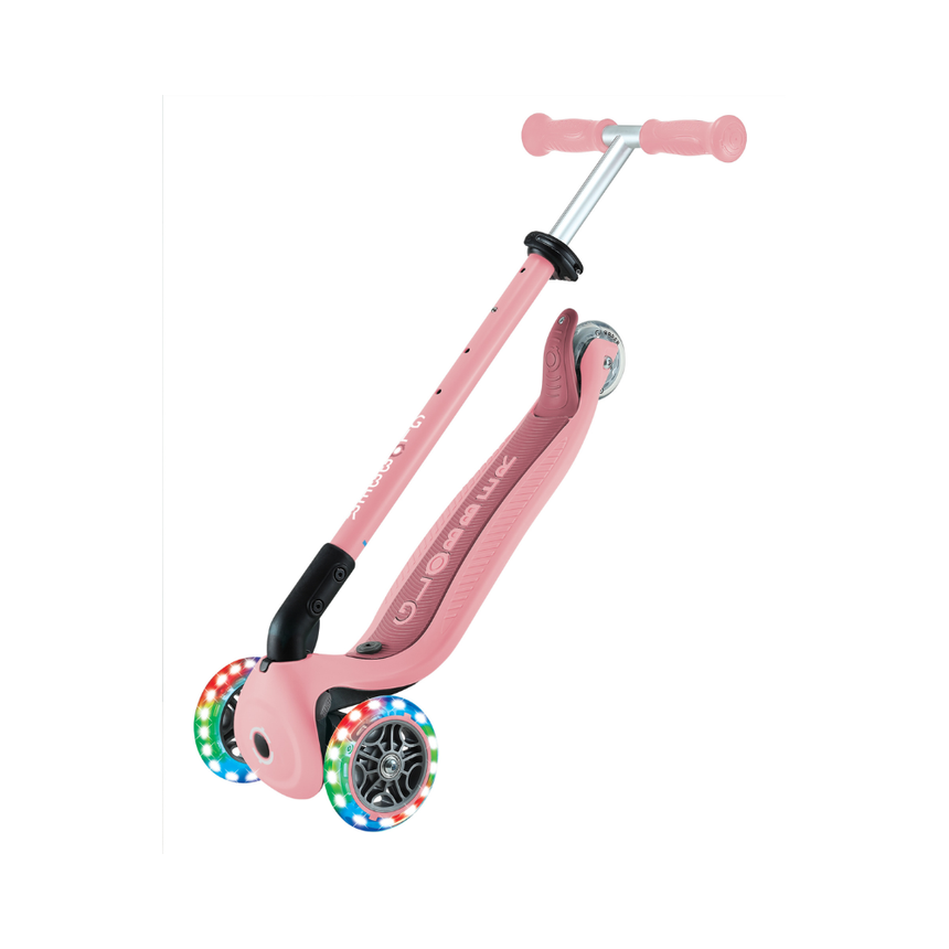 Globber Go Up Active Lights 360 Scooter - Pastel/Deep Pink