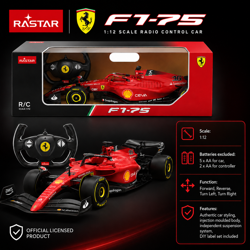 Rastar 1:12 Ferrari F1-75 Remote Control Car
