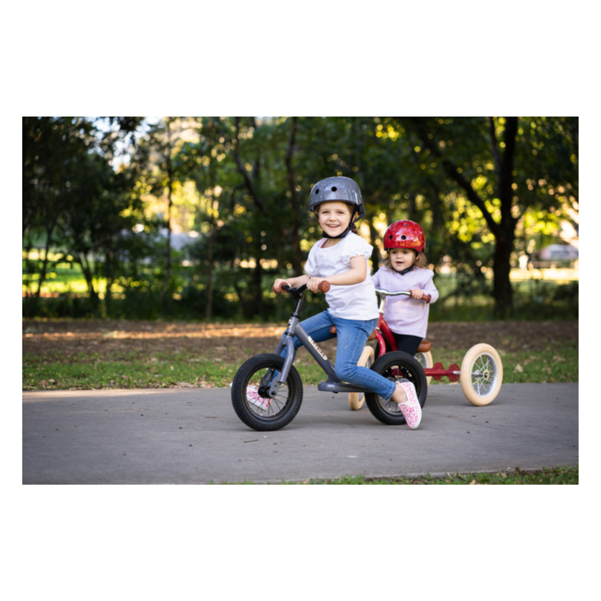 Trybike 2 in 1 Steel Balance Bike & Tricycle – Vintage Grey