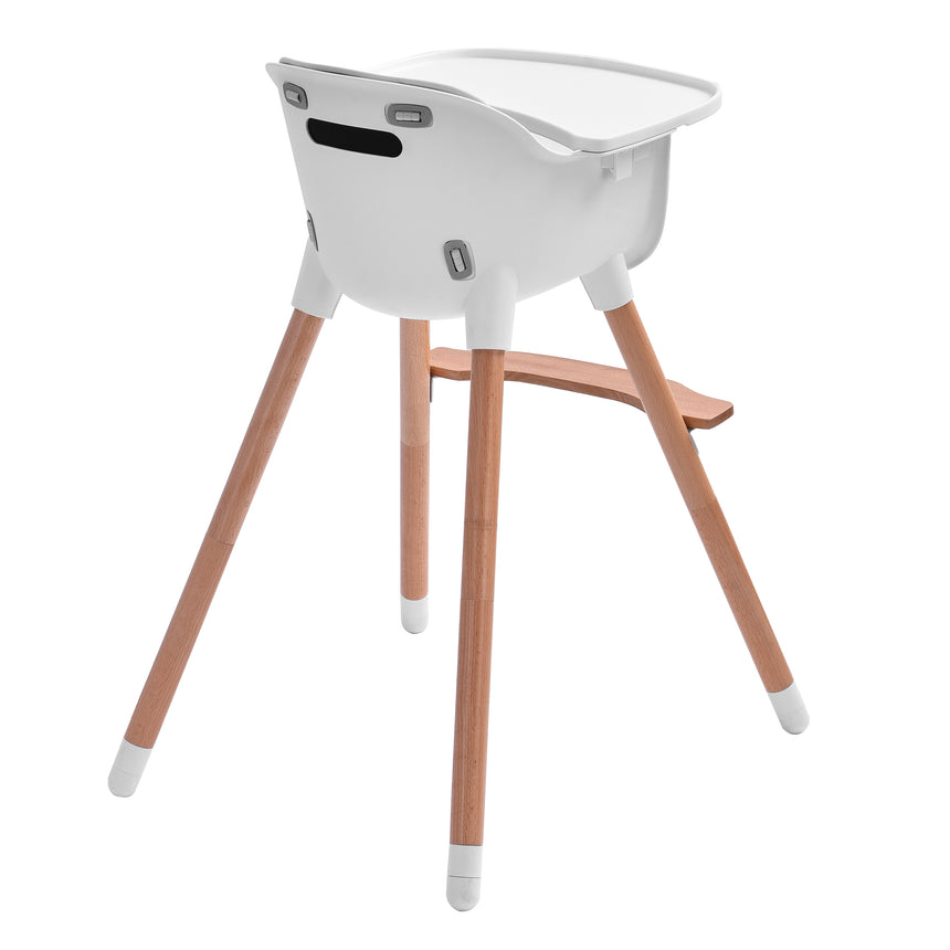JOY BABY Amelia 2-in-1 Timber Highchair - Grey