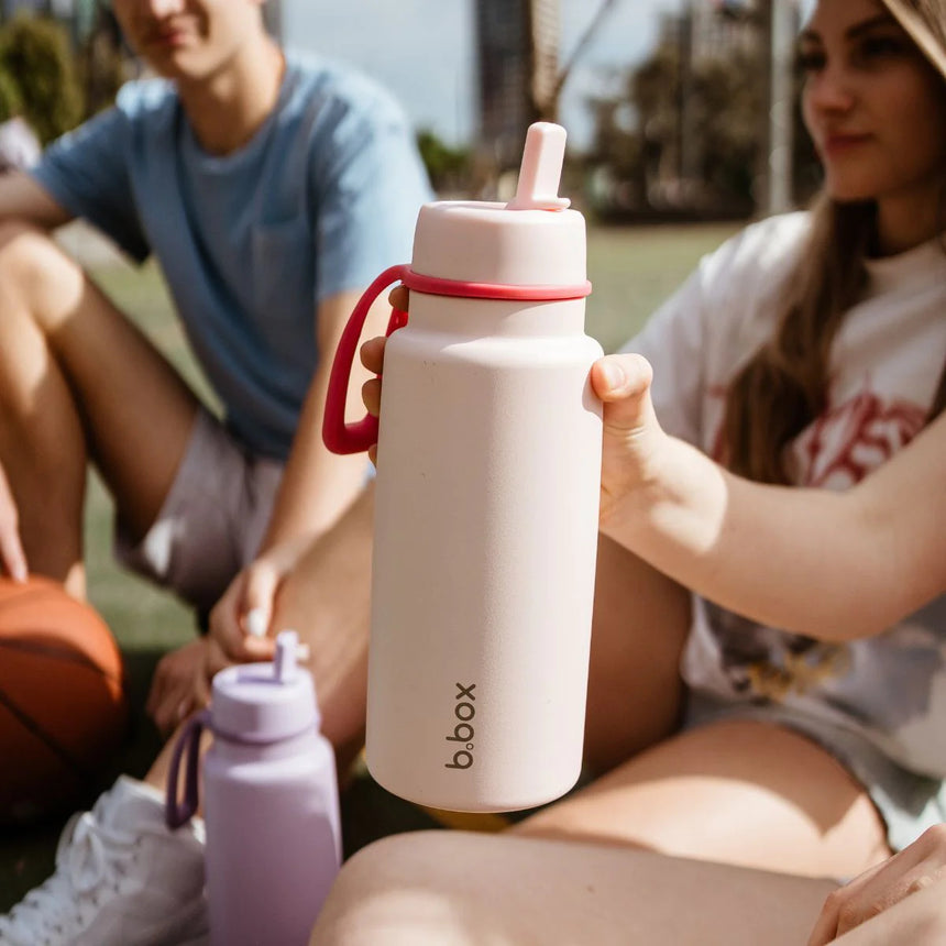 B.Box 1L Insulated Flip Top Drink Bottle - Pink Paradise