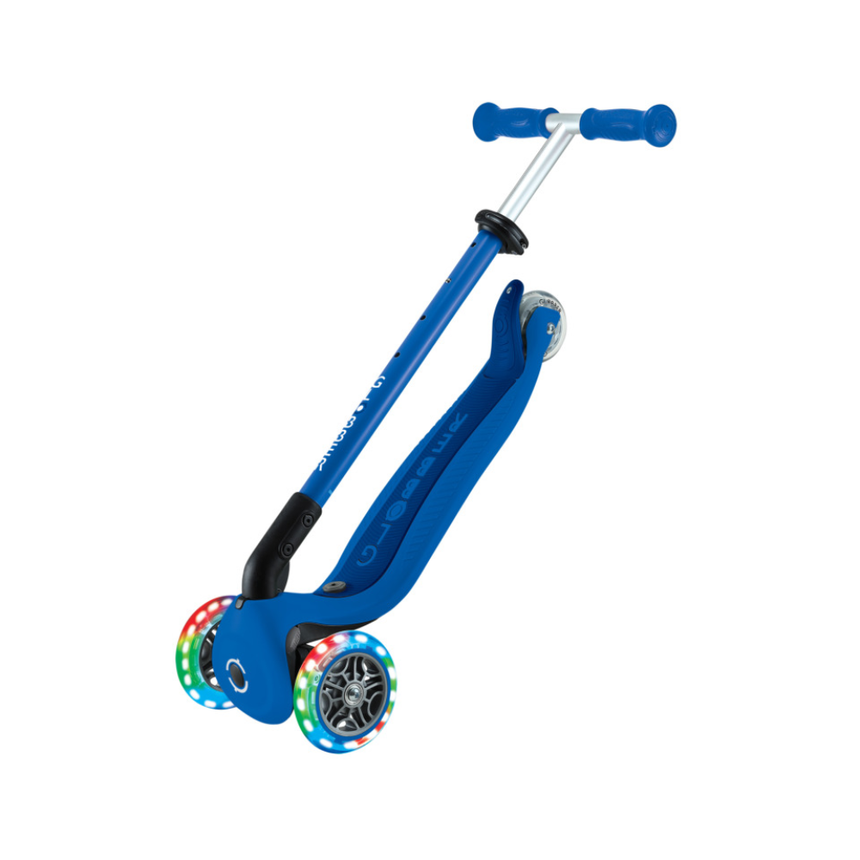 Globber GO UP ACTIVE Scooter with Lights - Navy Blue/ Dark Blue