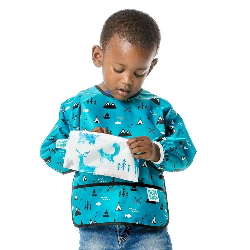 Bumkins Waterproof Sleeved Bib - Outdoors