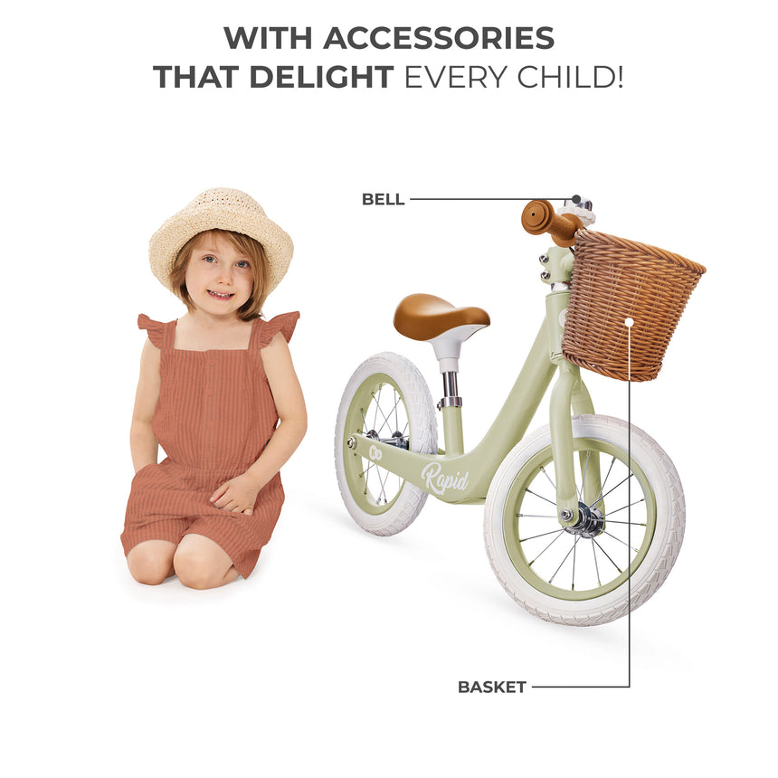 Kinder Kraft Lightweight Rapid 2 Balance Bike with Basket