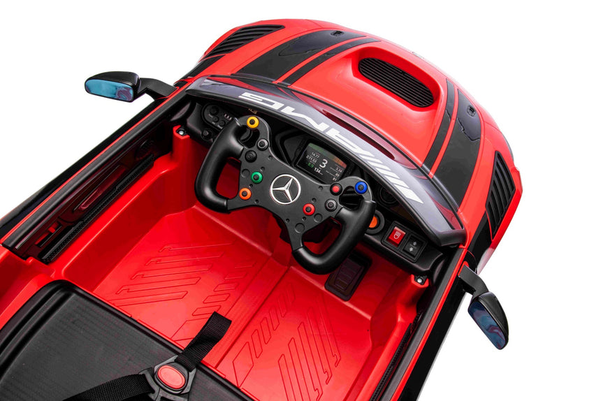 All 4 Kids BBH-033 Mercedes-Benz AMG GT3 EVO 12V kids ride-on car LED lights and one-button start feature image